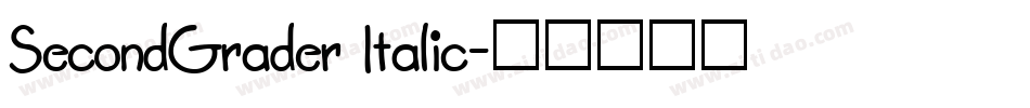SecondGrader Italic字体转换